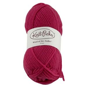 Knit Picks Wool of Andes Worsted Weight Yarn Rouge 110 Yards 50 Grams Lot 29292